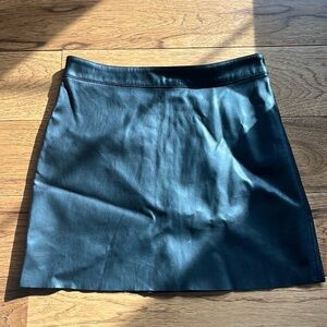Forever 21 size small black vegan faux leather mini skirt